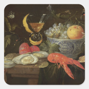 Stilleben med frukt och skaldjuret, 1653 (olja på fyrkantigt klistermärke