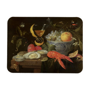 Stilleben med frukt och skaldjuret, 1653 (olja på magnet