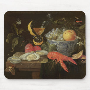 Stilleben med frukt och skaldjuret, 1653 (olja på musmatta