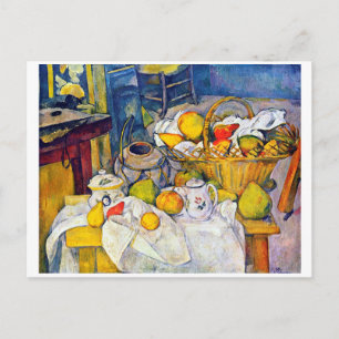 Stilleben med fruktkorg, Paul Cezanne Vykort