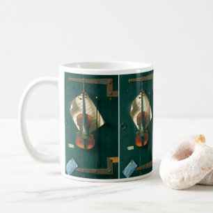 Stilleben med gammal violin av William Michael Har Kaffemugg