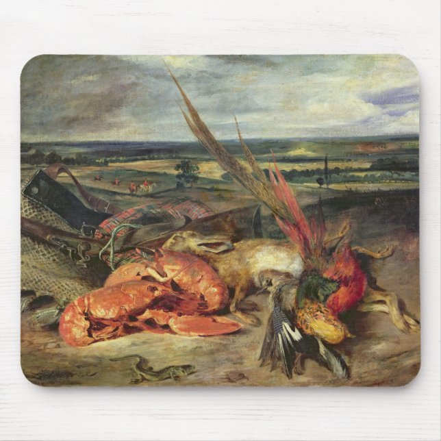 Stilleben med hummer, 1826-27 musmatta (Framsidan)
