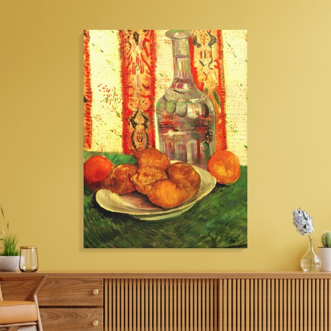 Stilleben med karaff och citroner av Vincent van G Canvastryck (Insitu (Vardagsrum))