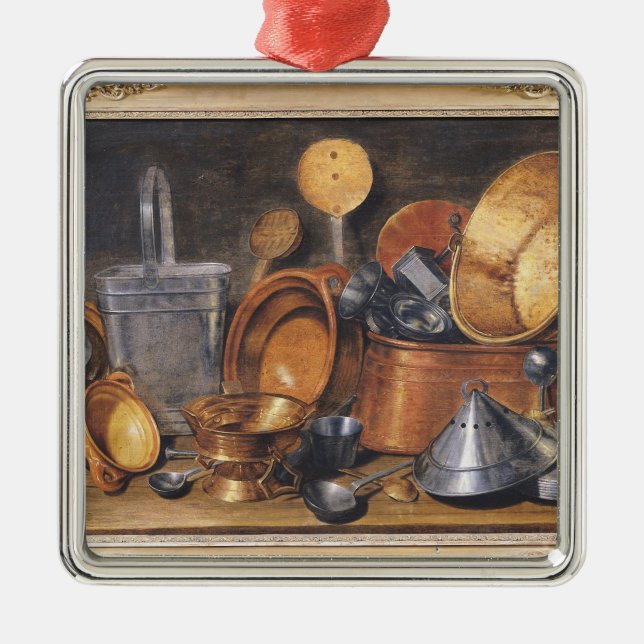 Stilleben med kökUtensils Julgransprydnad Metall (Framsidan)