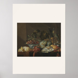 Stilleben med kräftor av de Heem - nederländsk kon Poster