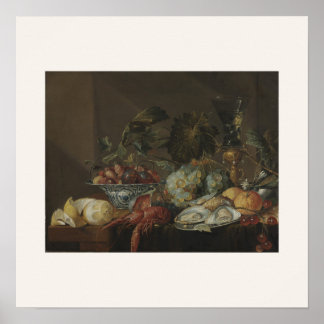 Stilleben med kräftor de Heem Fyrkantig Poster