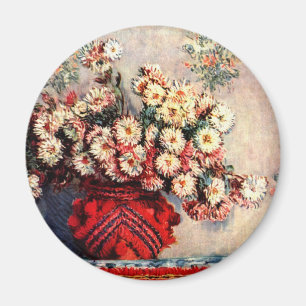 Stilleben med Krysantemum av Claude Monet Magnet