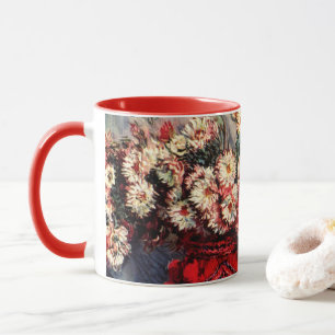 Stilleben med krysantemum av Claude Monet Mugg