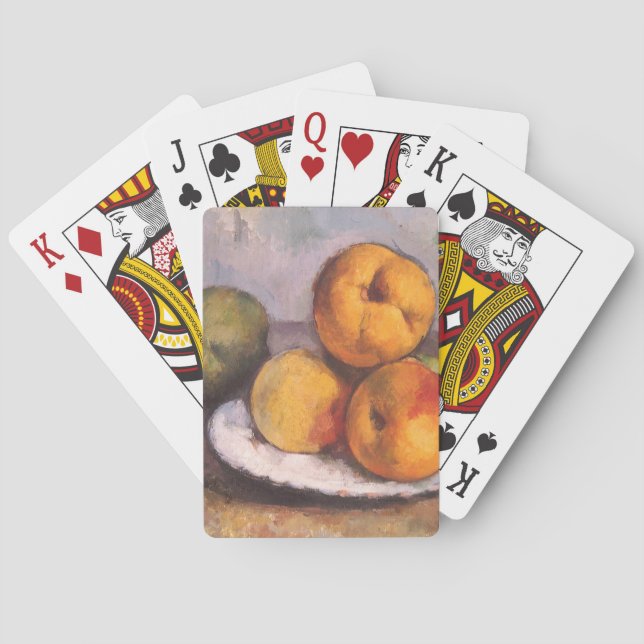 Stilleben med kvitten, äpplen, päron av Paul Cezan Casinokort (Baksidan)