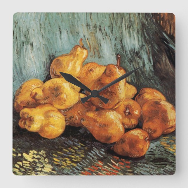 Stilleben med kvittenpäron av Vincent van Gogh Fyrkantig Klocka (Framsida)