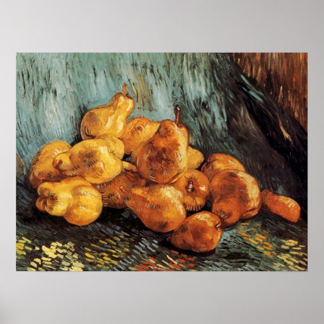 Stilleben med kvittenpäron av Vincent van Gogh Poster (Framsidan)