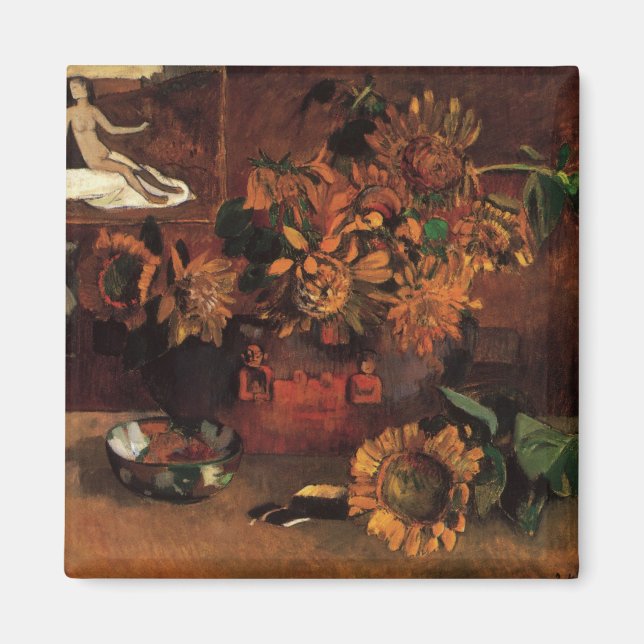 Stilleben med L'Esperance (Hopp) av Paul Gauguin Magnet (Framsidan)