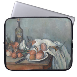 Stilleben med lök, Oljemålning, Paul Cezanne Laptop Fodral