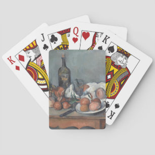 Stilleben med lökar, Oljemålning, Paul Cezanne Casinokort