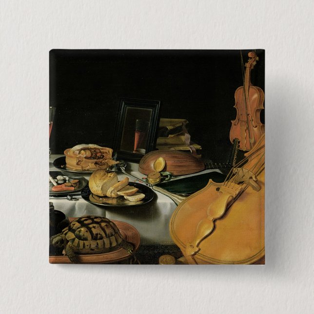Stilleben med musikal instrumenterar, 1623 knapp (Framsida)