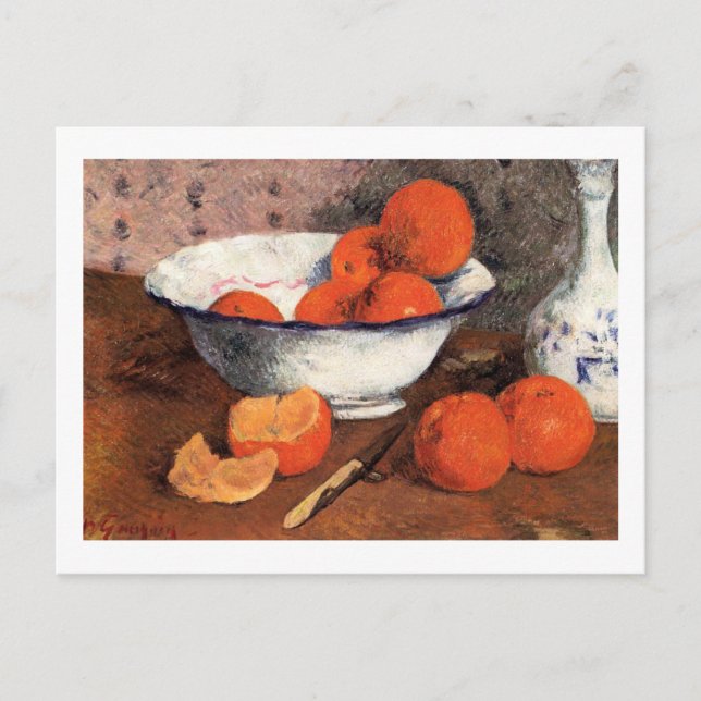 Stilleben med orangar vid Gauguin Vykort (Framsida)