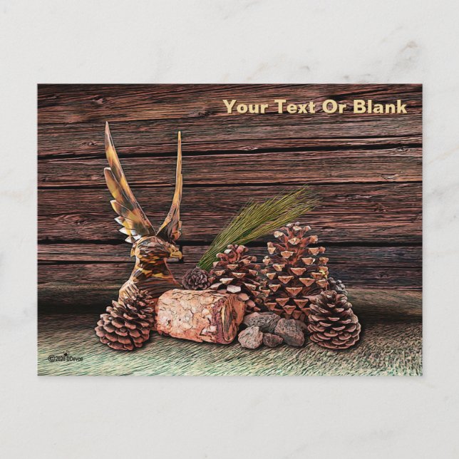 Stilleben med örn vykort (Framsida)