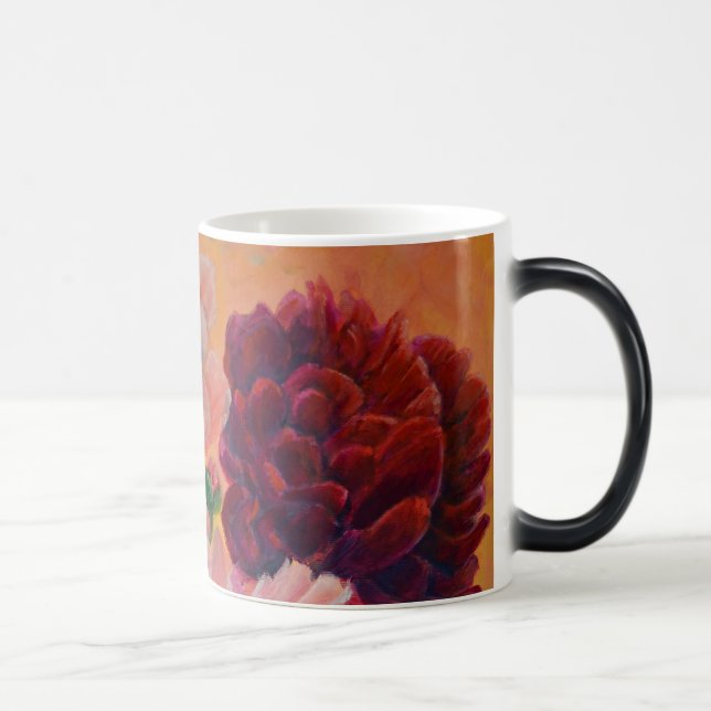 Stilleben med Peonies-målning  Magisk Mugg (Höger)