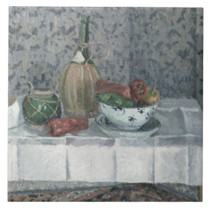 Stilleben med peppar, 1899 (olja på kanfas) kakelplatta