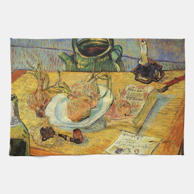 Stilleben med ritbräda av Vincent van Gogh Kökshandduk (Horisontell)