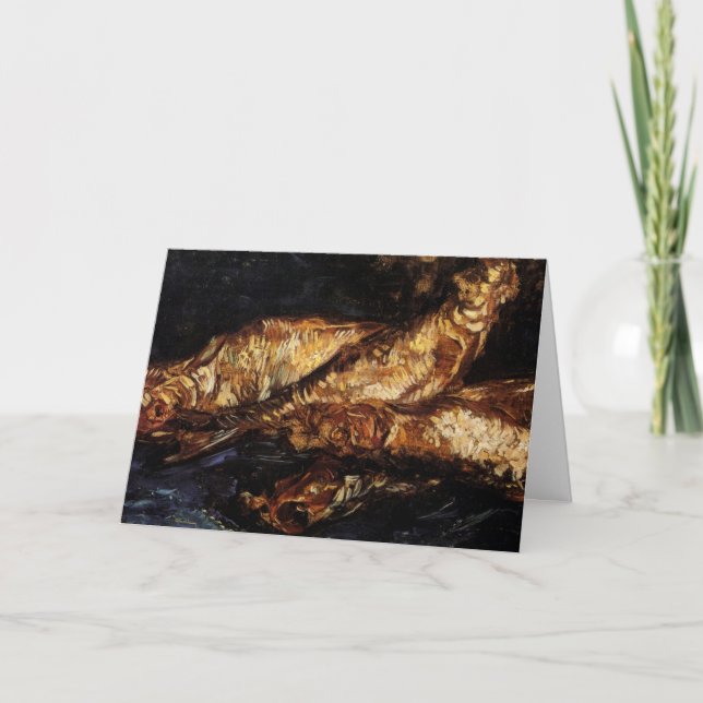 Stilleben med rökta sill av Vincent van Gogh Kort (Framsida)