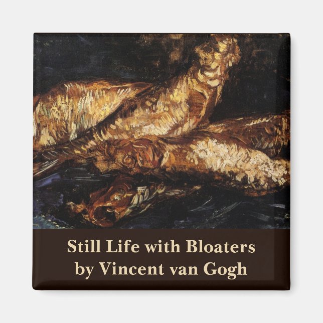 Stilleben med rökta sill av Vincent van Gogh Magnet (Framsidan)
