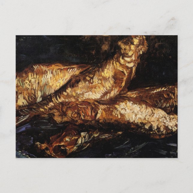 Stilleben med rökta sill av Vincent van Gogh Vykort (Framsida)