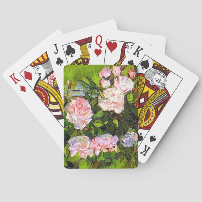 Stilleben med rosa rosor av Van Gogh Casinokort (Baksidan)