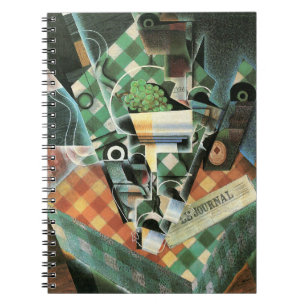 Stilleben med rutig bordsduk av Juan Gris Anteckningsbok