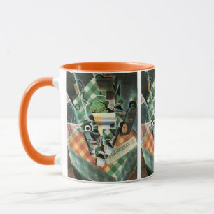 Stilleben med rutig duk av Juan Gris Mugg