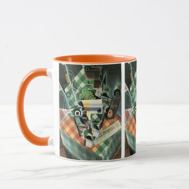 Stilleben med rutig duk av Juan Gris Mugg (Vänster)