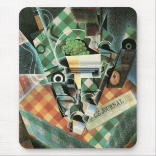 Stilleben med rutig duk av Juan Gris Musmatta