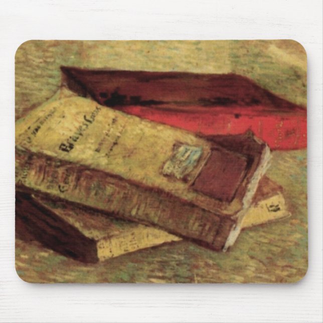 Stilleben med tre böcker av Vincent van Gogh Musmatta (Framsidan)