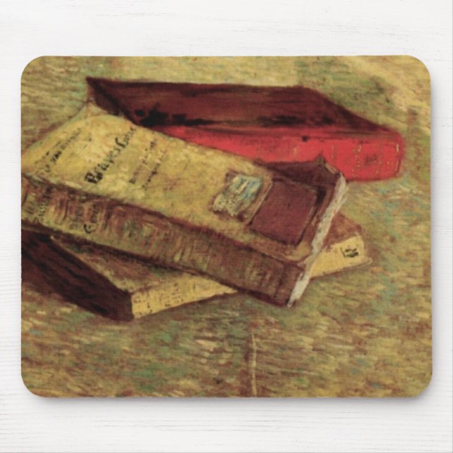 Stilleben med tre böcker av Vincent van Gogh Musmatta (Framsidan)