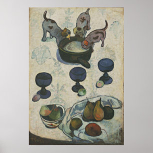 Stilleben med tre valpar av Paul Gauguin Poster