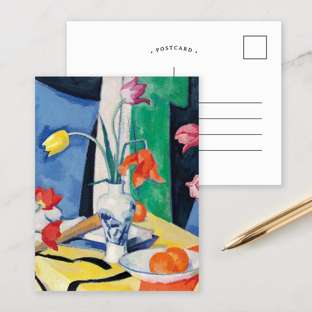 Stilleben med tulpaner | Samuel John Peploe Vykort (Skapare uppladdad)