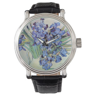 Stilleben med vas med irisar av Vincent van Gogh Armbandsur