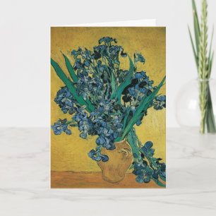 Stilleben med vas med irisar av Vincent van Gogh Kort