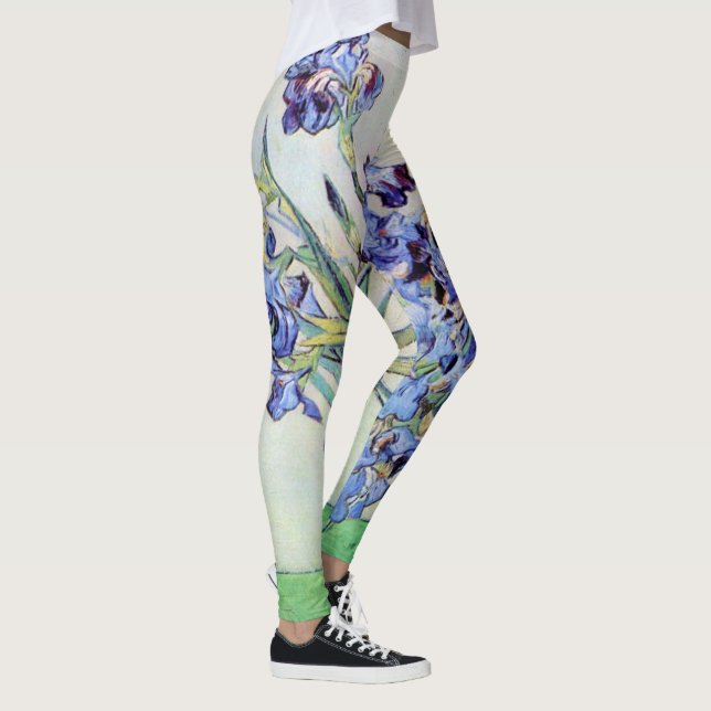 Stilleben med vas med irisar av Vincent van Gogh Leggings (Höger)