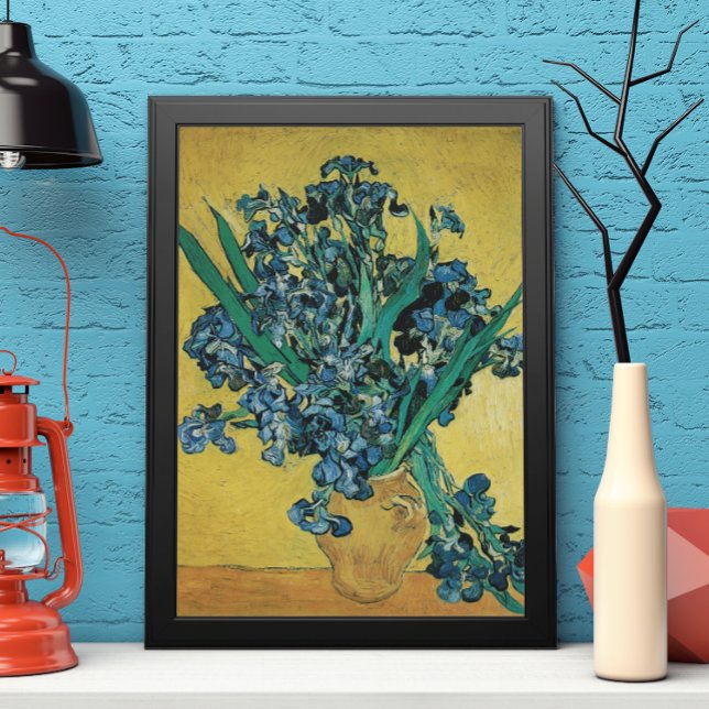 Stilleben med vas med irisar av Vincent van Gogh Poster (Skapare uppladdad)