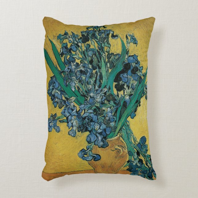 Stilleben med vas med irisar av Vincent van Gogh Prydnadskudde (Framsidan(Vertikal))