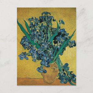 Stilleben med vas med irisar av Vincent van Gogh Vykort