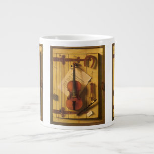Stilleben med violin och noter av William Harnett Jumbo Mugg