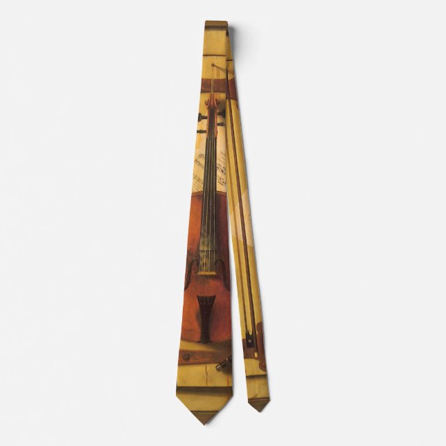 Stilleben med violin och noter av William Harnett Slips (Framsida)