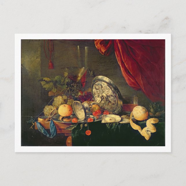 Stilleben (olja på panel) vykort (Framsida)