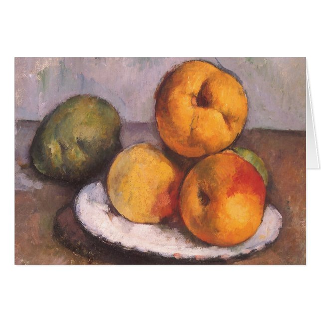 Stilleben Quince, äpplen, päron av Paul Cezanne Hälsningskort (Framsidan Horizontal)