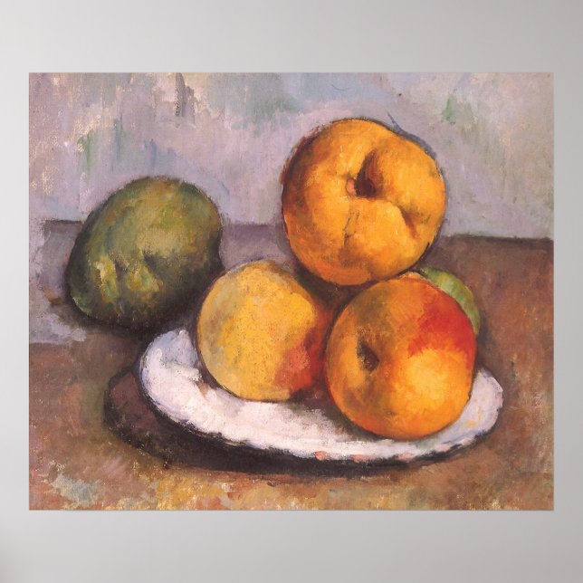 Stilleben Quince, äpplen, päron av Paul Cezanne Poster (Framsidan)