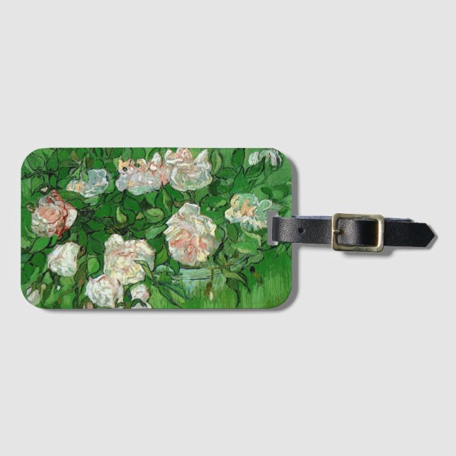 Stilleben: rosa rosor av Vincent van Gogh Bagagebricka (Framsida horisontal)