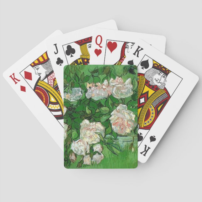 Stilleben: rosa rosor av Vincent van Gogh Casinokort (Baksidan)