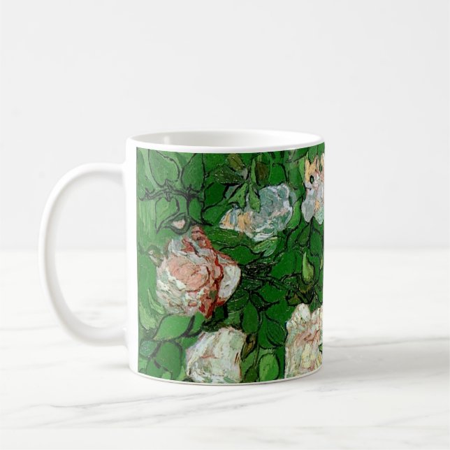 Stilleben: rosa rosor av Vincent van Gogh Kaffemugg (Vänster)